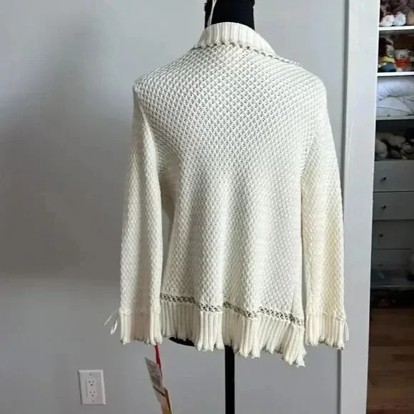 NWT! Ruby Red Petite Xl cream cardigan - Picture 5 of 5